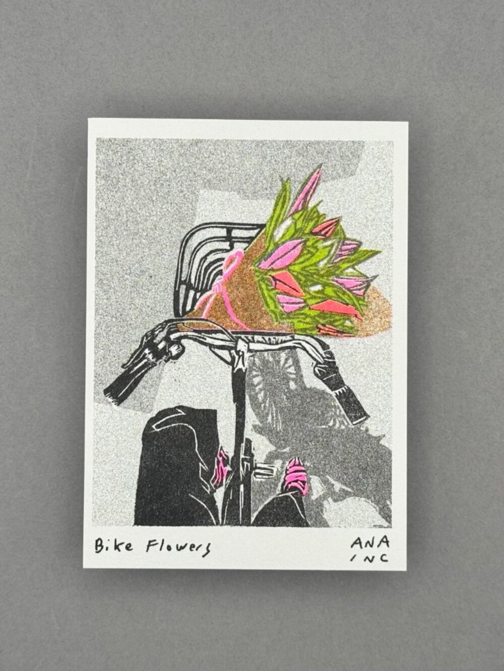 Ana Inciardi Bike Flowers Mini Art Print